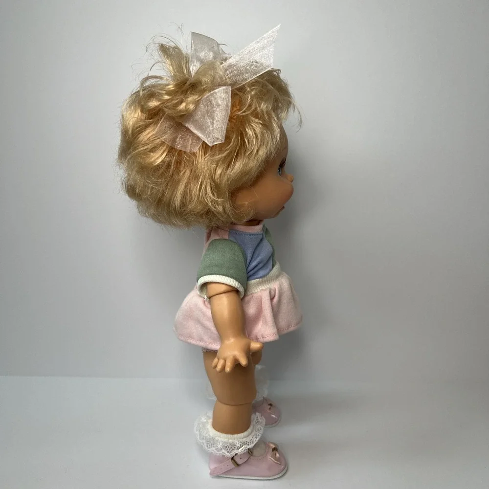 Vintage 1990 Galoob Baby Face So Playful Penny #10 Blue Eyes Pink Outfit